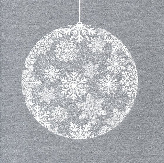 Boule dy Noel Silver Ornament