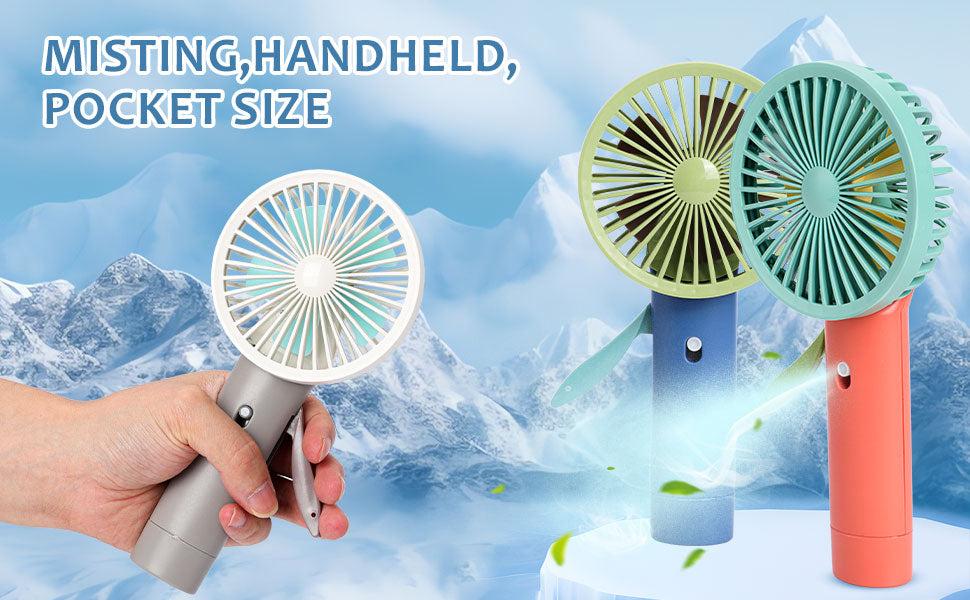 Manual misting fan