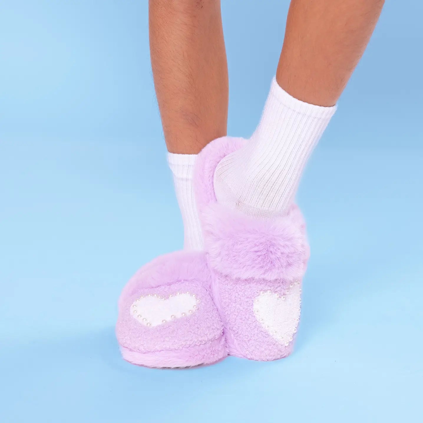 Pearl Heart Slippers