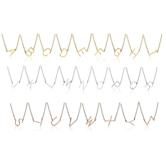 Asymmetrical Initial Necklace