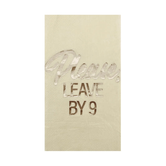 "Please Leave by Nine" Guest Towels