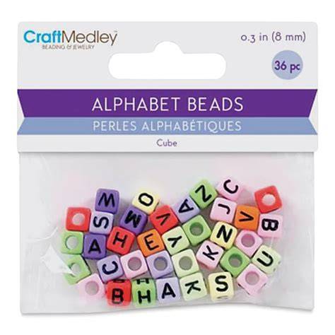 Alphabet Cube Beads