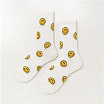 Merk Adult White & Yellow Smile Socks