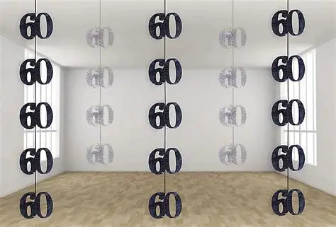 60th birthday hanging decorations