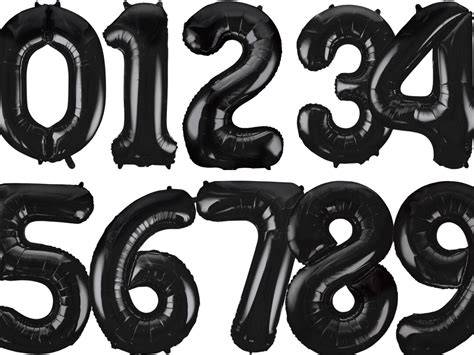 Black Number Balloons