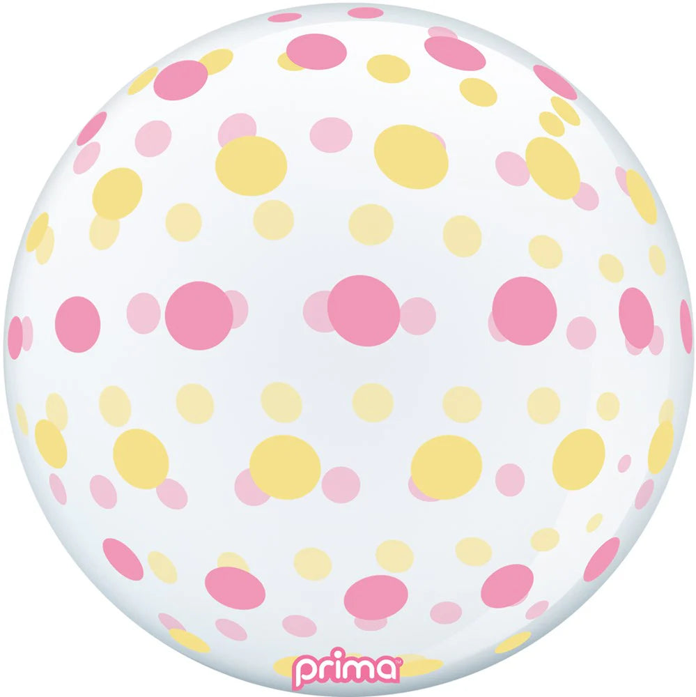 Pink And Gold Dots Orbz Balloon