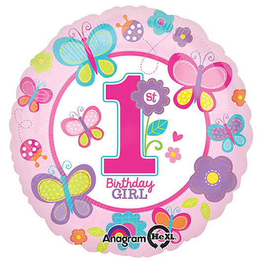 1st Birthday Girl Balloon