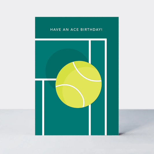 Birthday Card - Tennis Ball & Court