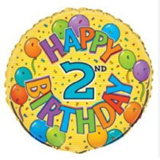 Happy 2nd Birthday Balloon