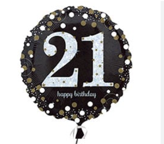 21st Happy birthday balloon