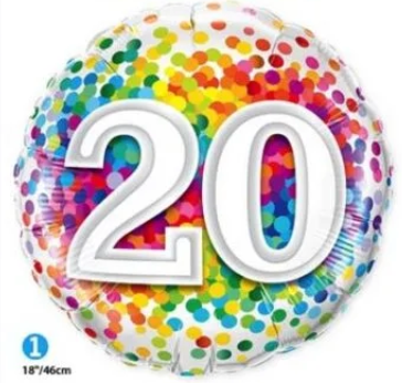 20th birthday balloon