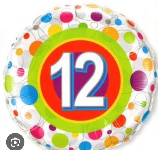 12th Birthday Balloon