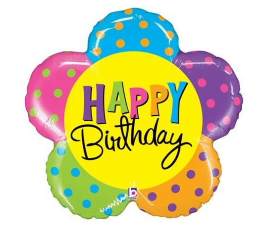 Mighty Bright Flower Birthday Balloon