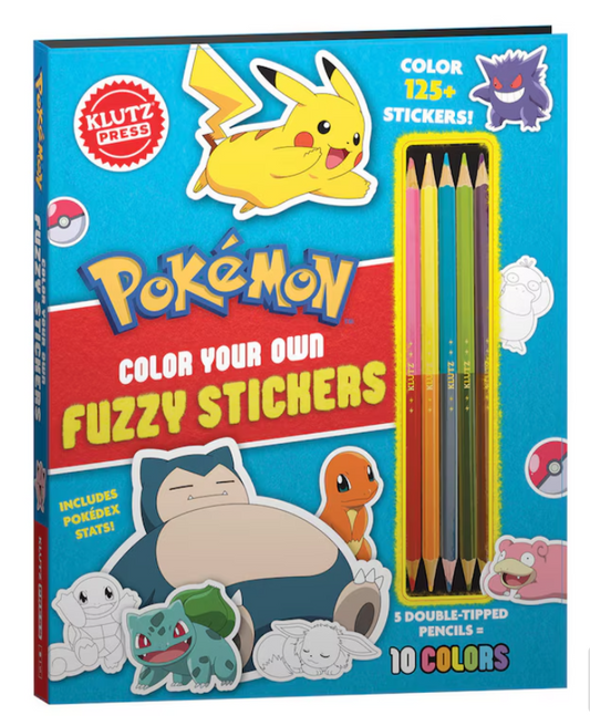 Pokemon Colour Your Own Fuzzy Stickers