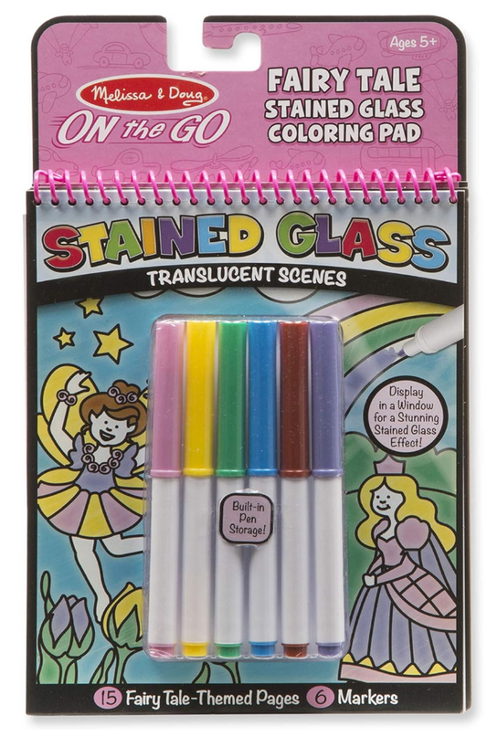 On The Go Fairy Tale Stained Glass Colouring Pad
