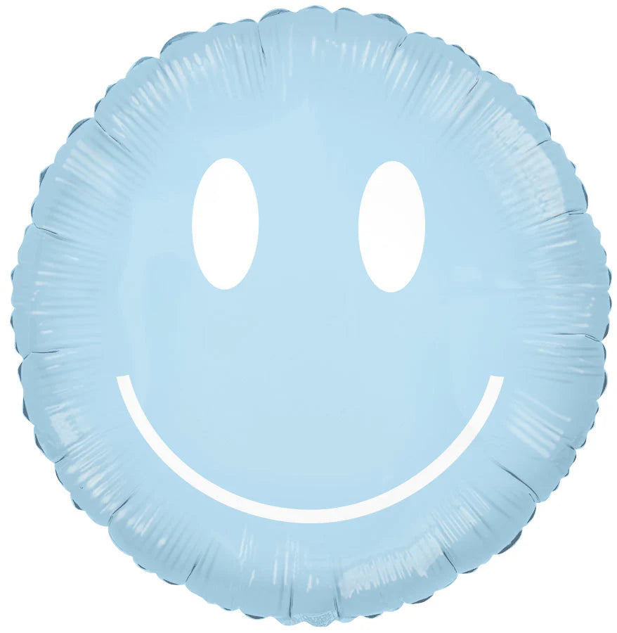 Blue Smile Face Balloon