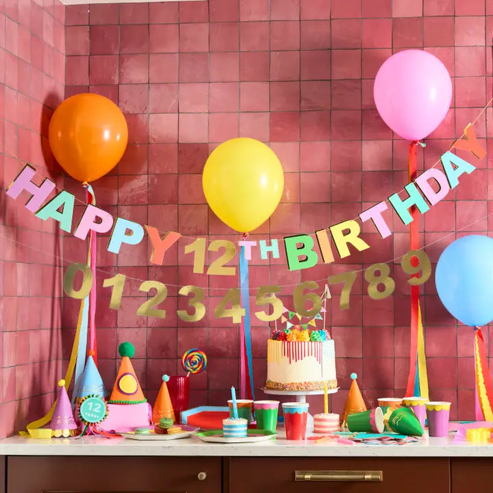 Customisable 'Happy Birthday' Card Banner