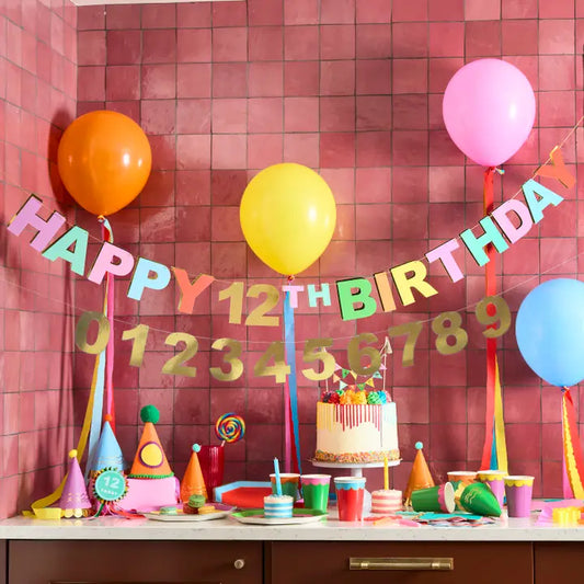 Customisable 'Happy Birthday' Card Banner