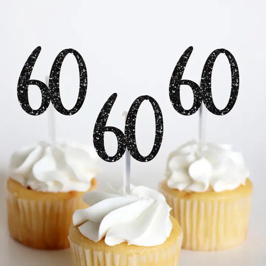 60th Birthday Treat Toppers
