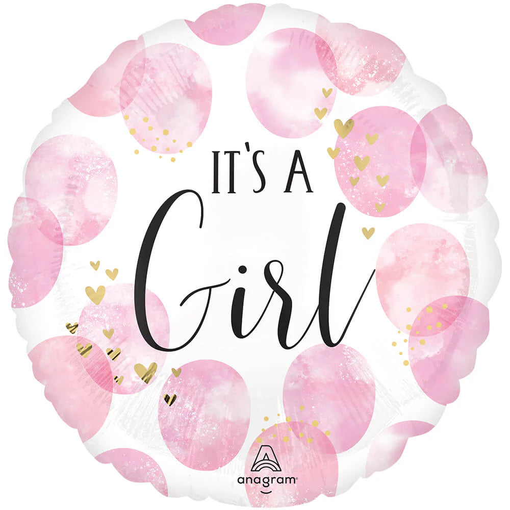 It's A Girl Watercolour Balloon