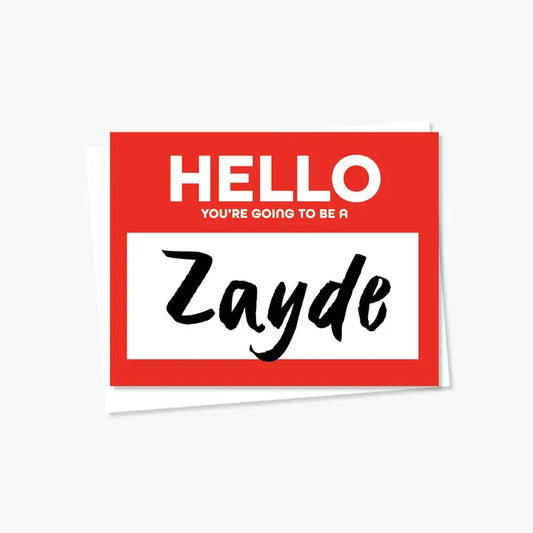 Hello Zayde Card