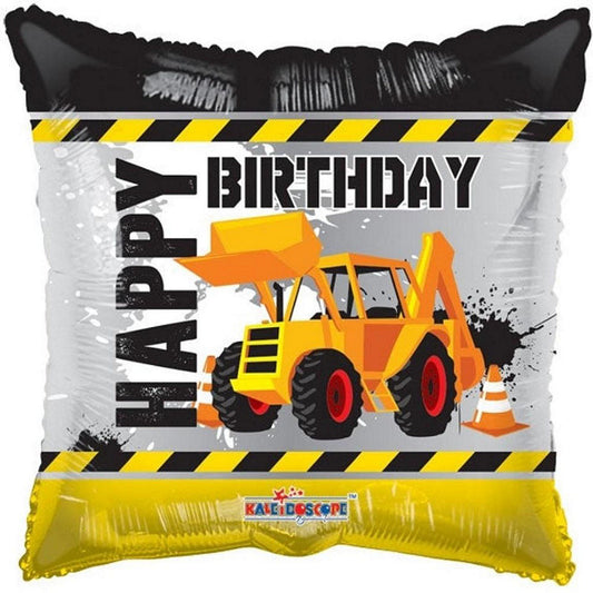 Construction Happy Birthday Foil Balloon