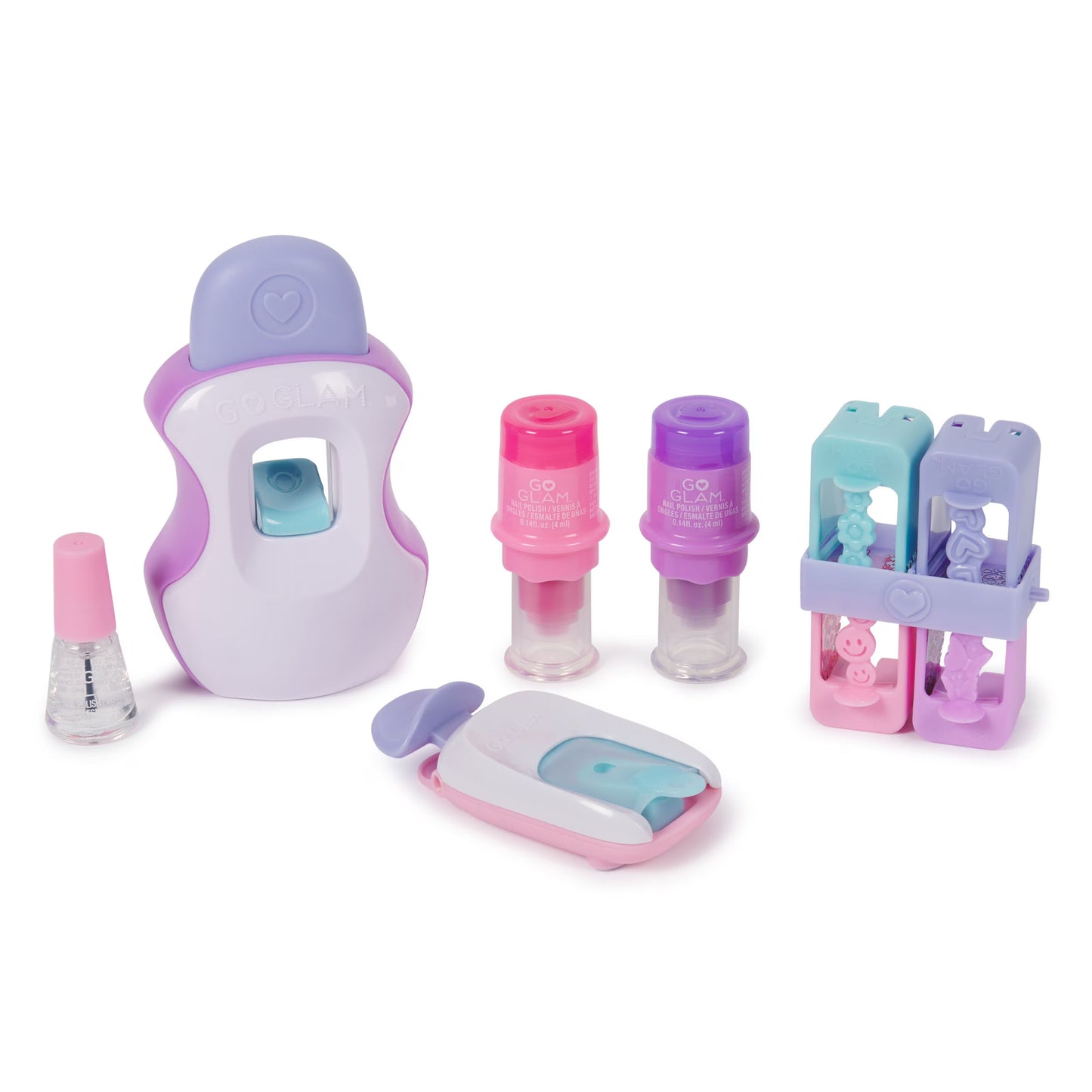 Cool Maker, GO GLAM Studio Nail Kit, Style 200 Nails, 4 Designs, 2 Polish Applicators & Mask, Ages 7+