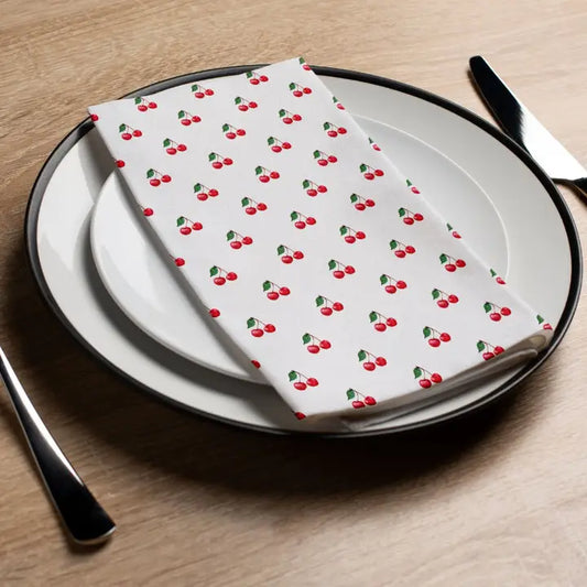 Floating Cherries - Printed Guest Towel
