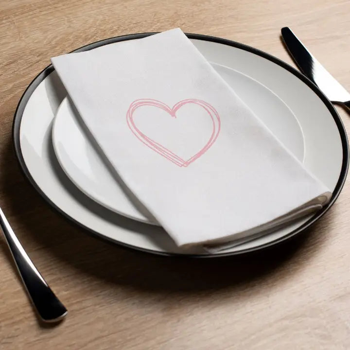 Heart Doodle - Printed Guest Towel