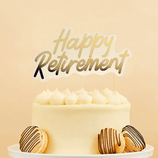 Happy Retirement Card Cake Topper