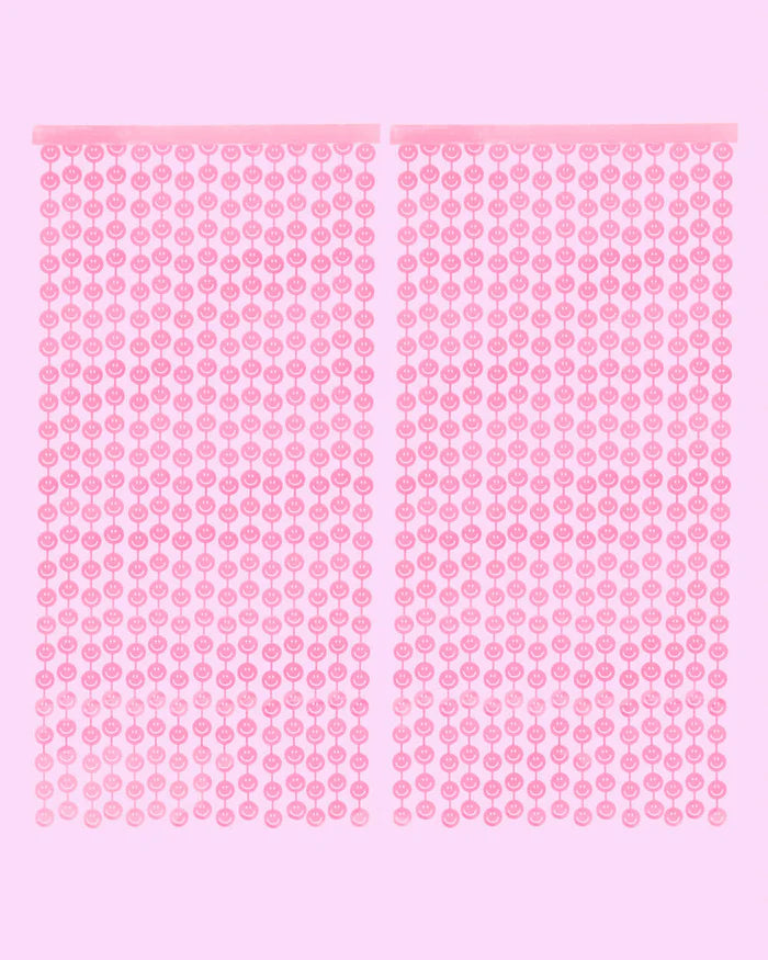 Pink Smiley Curtain