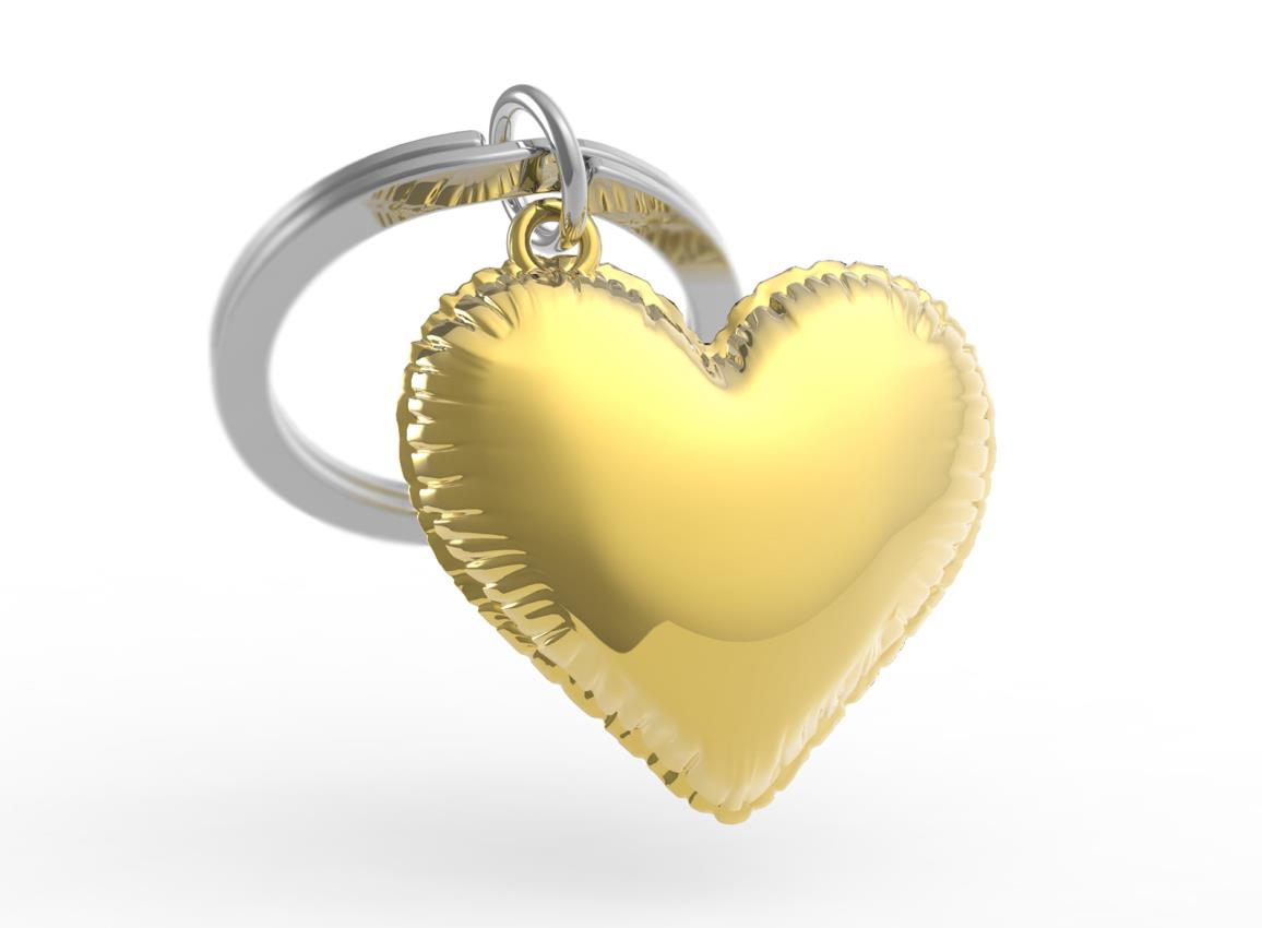 Gold Heart Keychain