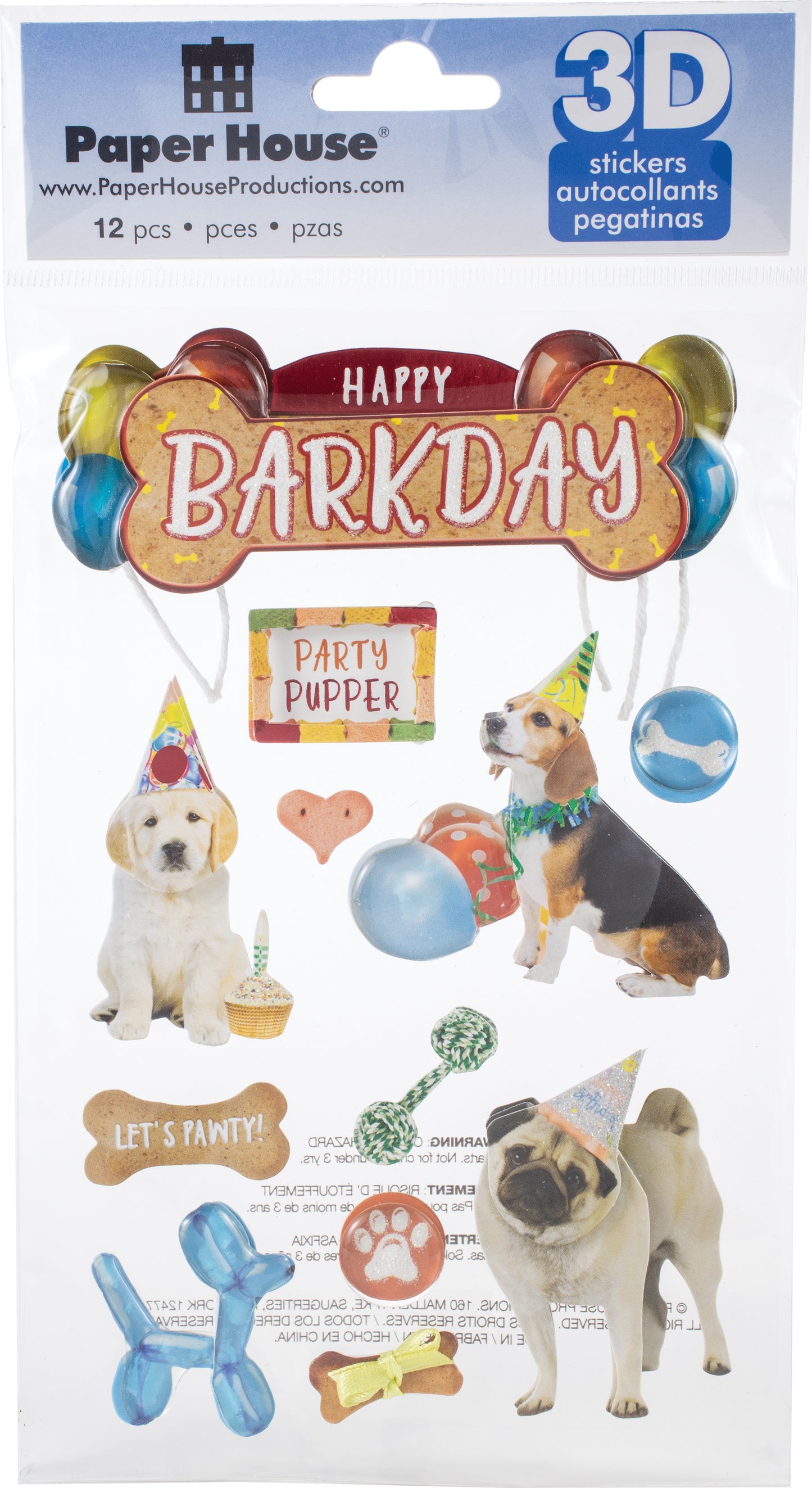 Bark Day 3D Sticker set