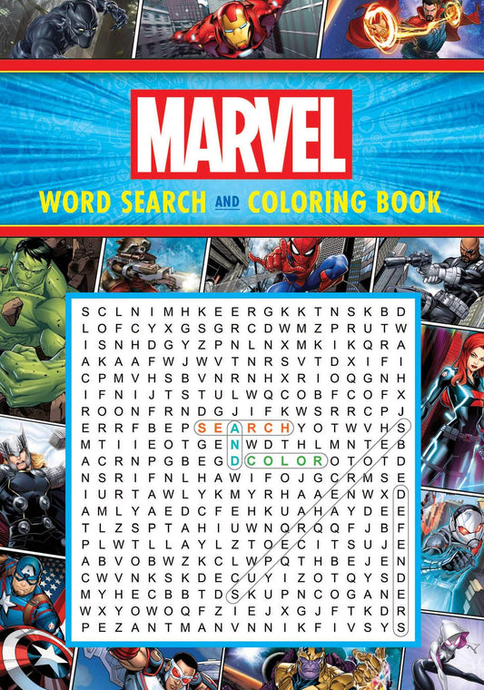 Marvel Word Search and Colouring Book