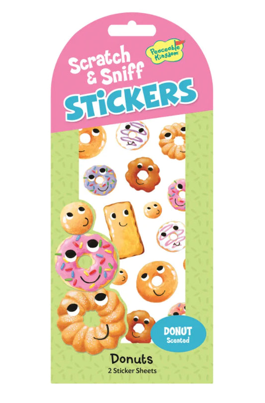 Scratch and sniff stickers donuts