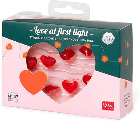 Heart ‘Love at first light’ led string lights