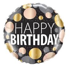 Metallic Dots Birthday Balloon