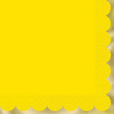 Yellow Pastel Scalloped Lunch Napkin
