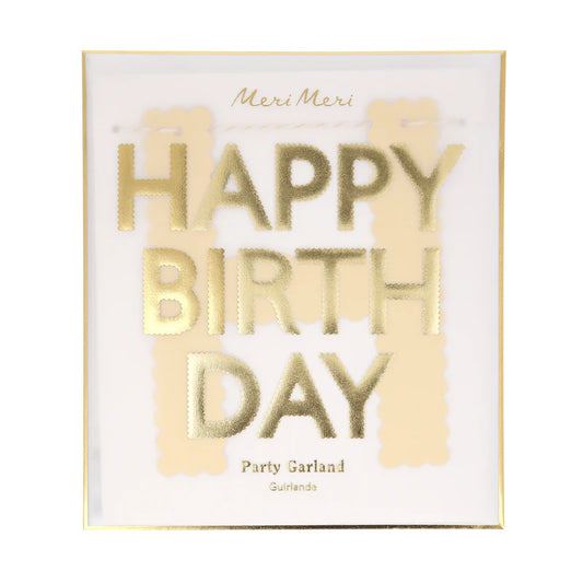 Gold Happy Birthday Garland