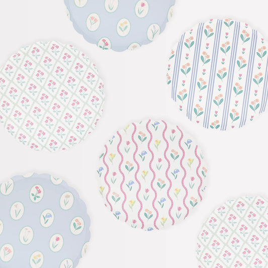 Assorted Bloomsbury Floral Dessert Plates