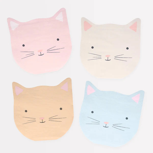 Assorted Cat Face Napkins