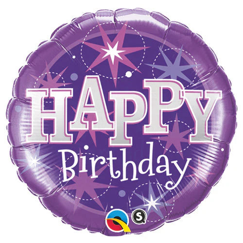 Purple Sparkle Birthday Balloon