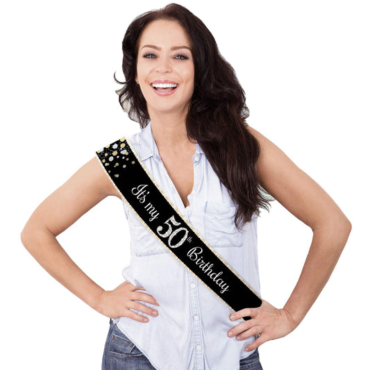 It's my 50th birthday sash