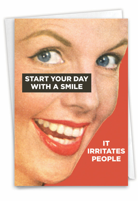 Start With Smile: Humor Birthday Card