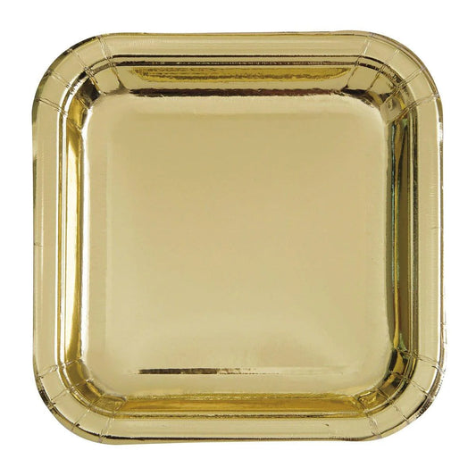 Gold Square Plate 9inc