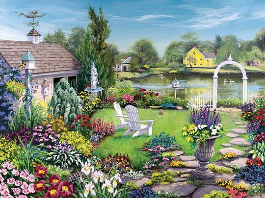White Mountain By the Pond Puzzle