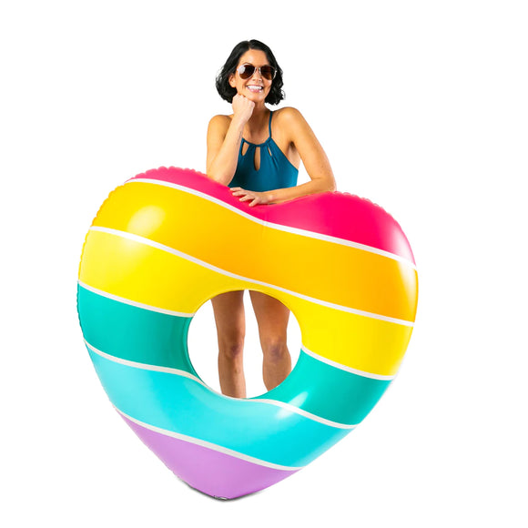 Rainbow Heart Pool Float