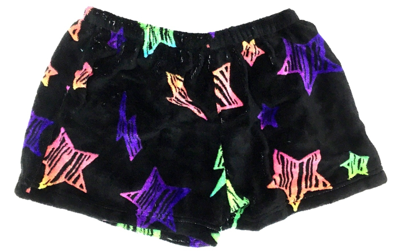 Stars & Bolts Fuzzy Pajama Shorts