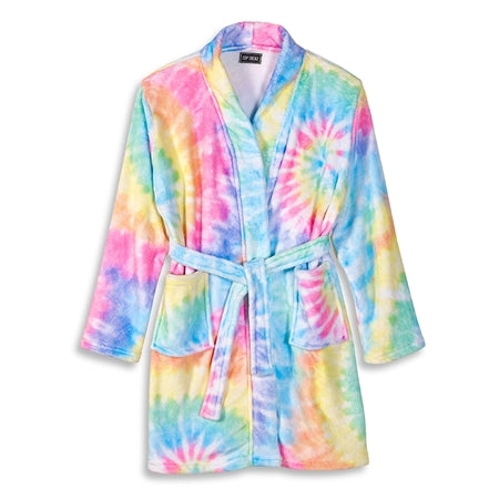 Tie Dye Delight Fuzzy Bathrobe Kids