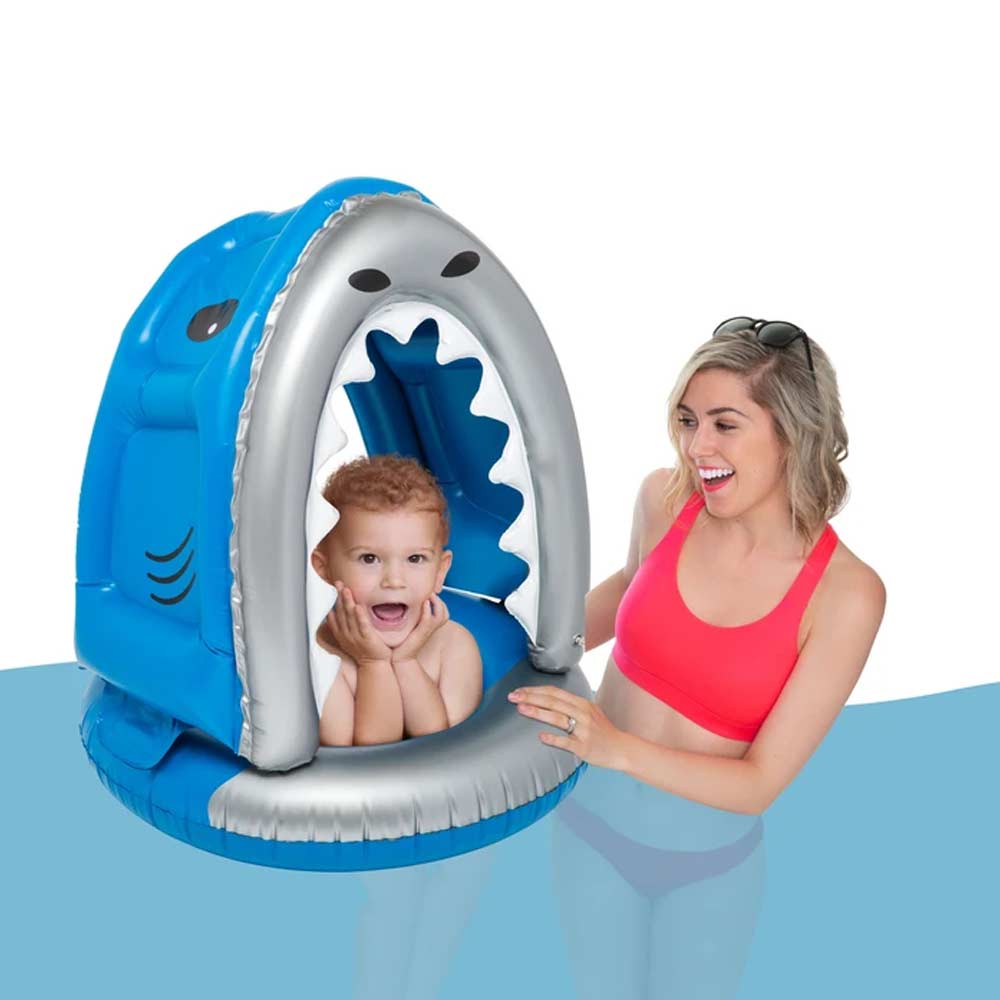 Lil’ Pool Float Nibbles the Shark with Canopy